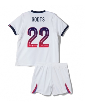 Billige Fotballdrakt Paris Saint-Germain Mika Godts #22 Replika Bortedraktsett Barn 2026-27 Kortermet (med bukser)